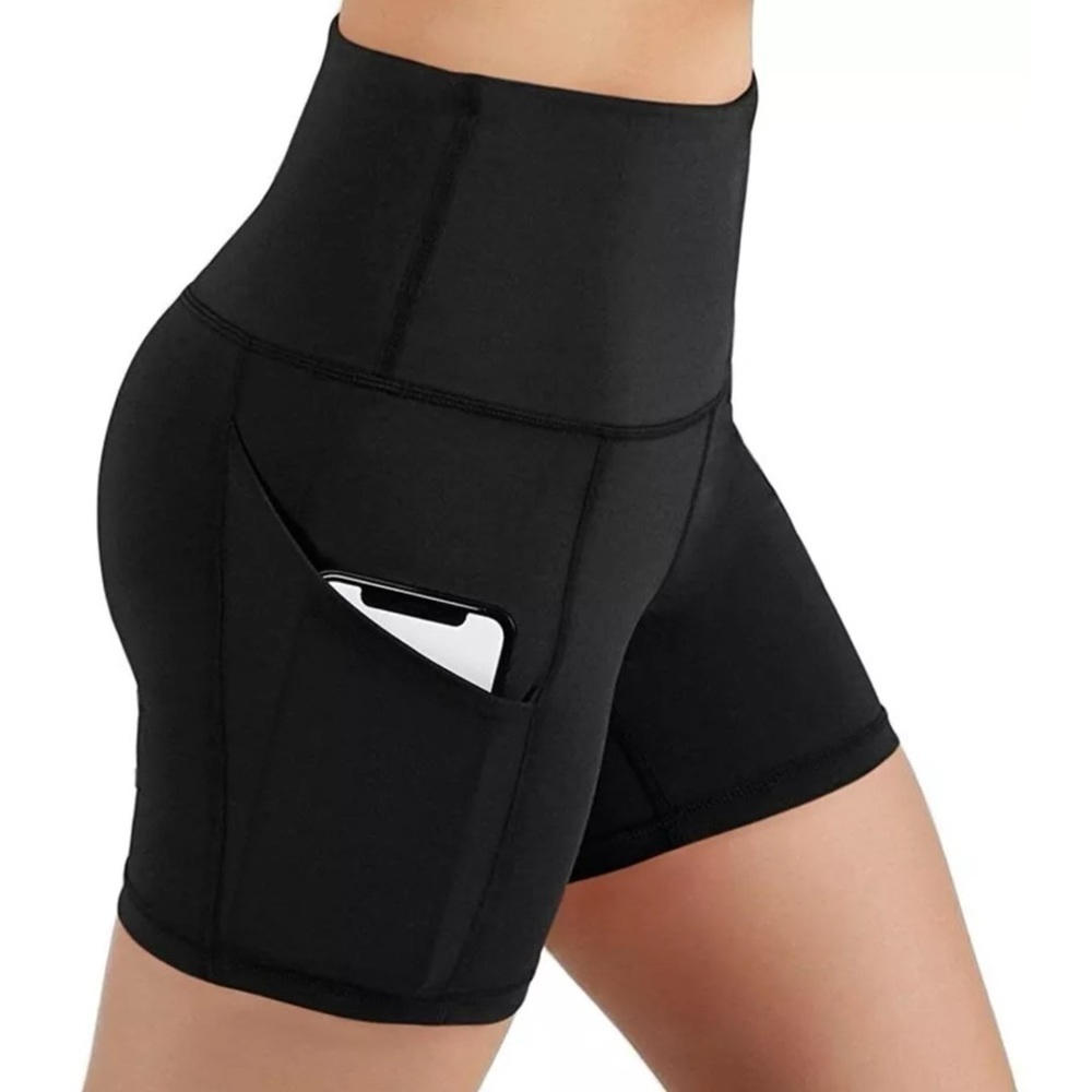 LOVESOFT • Workout Cycling Running Tights Yoga Shorts with Side Pockets - Picture 4 of 8